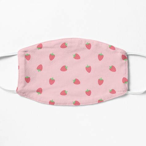 Pink Cottagecore Aesthetic, Kawaii Pastel Aesthetic, Strawberry Face Mask, Aesthetic Mask, Pink Cottagecore, Mask Men, Cute Face Masks, Cute Masks, Cute Mask