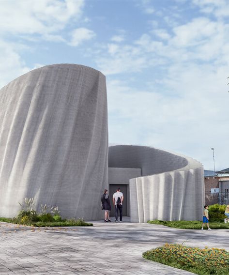 europe's largest 3D-printed building to complete in germany 3d Printed Building, 3d Printed House, Construction Images, 3d Printing Architecture, Parametric Design, 3d Printing Technology, Data Center, Construction Process, Yanko Design