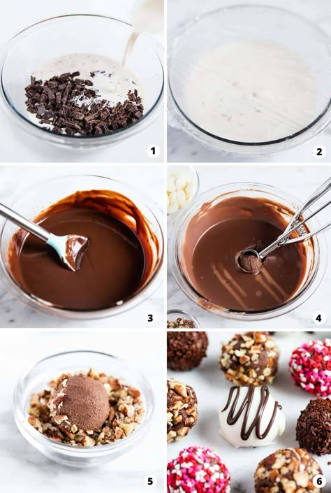 3-Ingredient Chocolate Truffles - I Heart Naptime Healthy Candy Recipes, Melt Chocolate For Dipping, Easy Chocolate Truffles, Cranberry White Chocolate Chip Cookies, Truffle Recipe Easy, No Bake Truffles, Homemade Candy Bars, Cookie Recipes Holiday, Homemade Chocolate Truffles