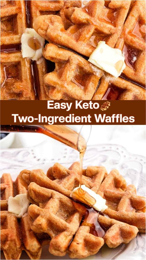 Carb Free Waffles, Vegan Keto Waffles, 2 Ingredient Waffles, Waffle Keto Recipe, Egg And Peanut Butter Waffle, Peanut Butter Egg Waffle, Peanut Butter Waffles Keto, Healthy Waffle Recipe Almond Flour, Keto Protein Waffles