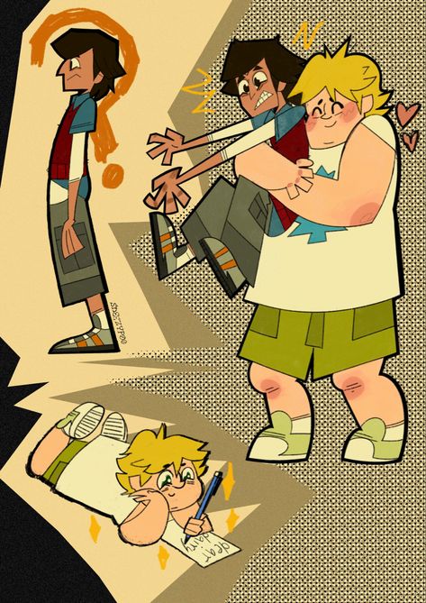 Owen Total Drama Fanart, Total Drama Nowen, Owen Tdi Fanart, Nowen Tdi, Noah And Owen, Owen Total Drama, Total Drama Fan Art, Total Drama Art, Total Drama Island Fan Art