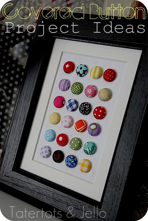 Cute! Dorset Buttons, Button Frames, Diy Buttons, Sewing Rooms, Button Art, Button Crafts, Fabric Covered Button, Fabric Projects, Fun Diy