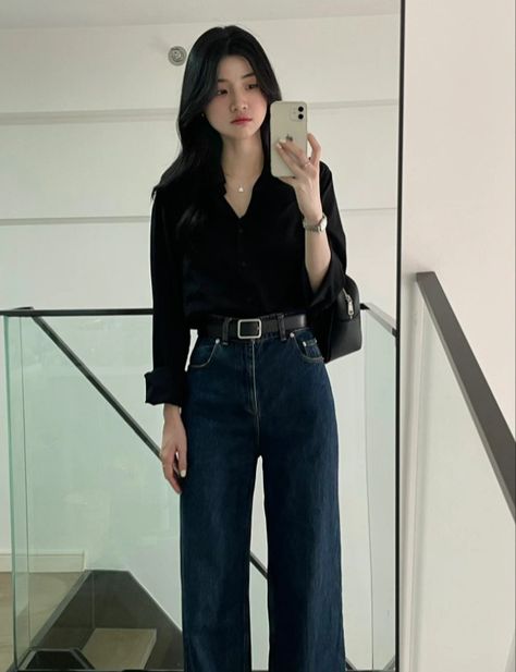 대학생 스타일, Simple Style Outfits, Casual College Outfits, Pakaian Feminin, Korean Casual Outfits, Everyday Fashion Outfits, Casual Day Outfits, Quick Outfits, Classy Work Outfits