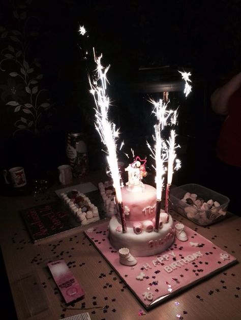 My 16th Sparkler Birthday Candles, Sparkler Birthday, Birthday Cake Sparklers, 17. Geburtstag, Decoraciones Ramadan, 19th Birthday Cakes, Cake Sparklers, 17 Birthday Cake, Quinceanera Cakes