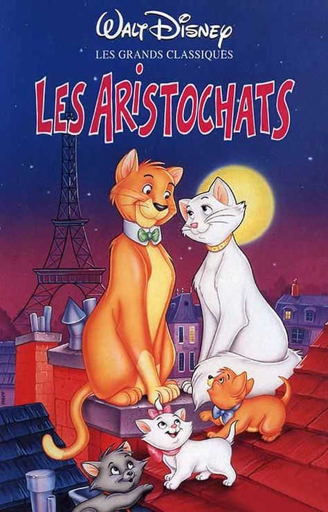 (french) Les Aristochats (The Aristocats) est le 25e long-métrage d'animation et le 20e « Classique d'animation » des studios Disney. Sorti en 1970 et réalisé par Wolfgang Reitherman (fr.wikipedia) Old Cartoon Movies, Anime W, Anime Body, Animation Disney, Disney Posters, Film Disney, Kids' Movies, Cinema Posters, Movies And Series