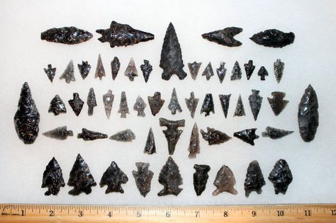 Obsidian Arrowhead, Great Basin, River Basin, Artifacts, Glass