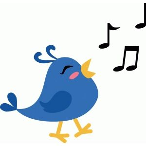 Silhouette Design Store - browse-designs Birds Singing Illustration, Sing Animation, Music Graphics, Bird Singing, Rockin Robin, Singing Bird, Christmas Chevron, Parking Spot, 3d Paper Crafts