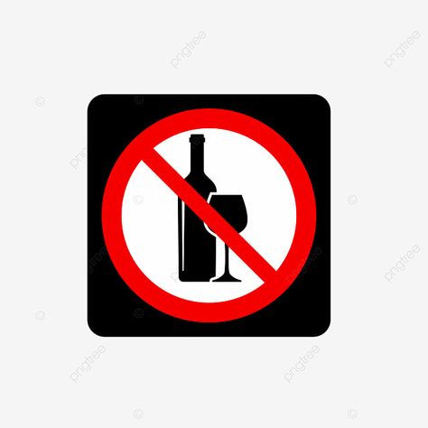 No Drinking Sign, No Drinking, Gold Glitter Background, Flat Ui, Cherry Blossom Flowers, Technology Background, Glitter Background, Background Banner, Gray Background