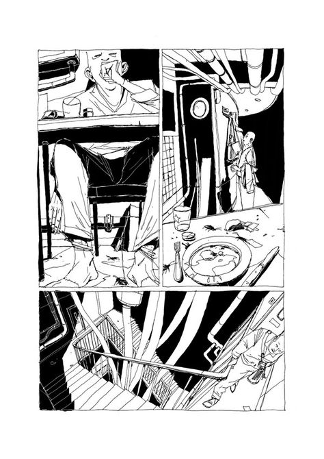 Graphic Novel Layout, Graphic Novel Illustration, Bd Art, Storyboard Illustration, Comic Layout, Graphic Novel Art, Tattoos Architecture, Black And White Artwork, Travel Tattoos