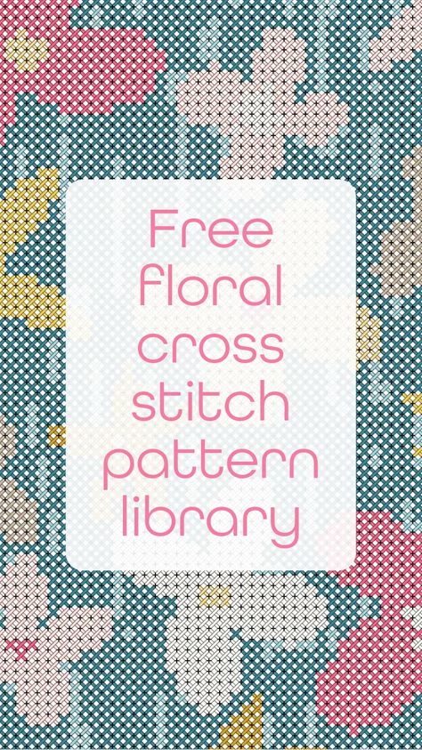 Free floral cross stitch pattern library - Craft with Cartwright Free Floral Cross Stitch Patterns, Free Flower Cross Stitch Patterns, Cross Stitch Flowers Pattern Free, Floral Cross Stitch Pattern Free, Flower Cross Stitch Pattern Free, Cross Stitch Flowers Pattern, Cross Stitch Patterns Free Printable, Counted Cross Stitch Patterns Free, Flower Cross Stitch Pattern