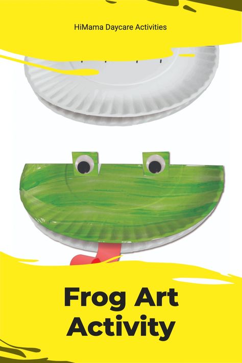 Frog Art summer activity for preschoolers and toddlers for your pond-themed lesson plans. Pond Crafts, Summer Preschool Activities, Curriculum Lesson Plans, Frog Theme, College Kids, Theme Activity, Daycare Activities, Frog Art, Free Activities