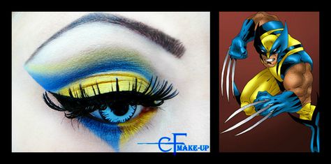 Wolverine Wolverine Inspired Makeup, Wolverine Makeup Female, Wolverine Makeup, Deadpool Makeup, Diy Karneval, Halloween Schminke, Wolverine Costume, Wolverine And Deadpool, Makeup Monday