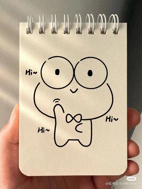 Cute Easy Doodles, Easy Love Drawings, Cute Frog, Small Drawings, Easy Doodle Art, Bullet Journal Design Ideas, Easy Doodles Drawings, Easy Drawings Sketches, Cute Doodles Drawings