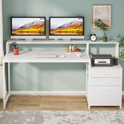 Long desk along wall diy