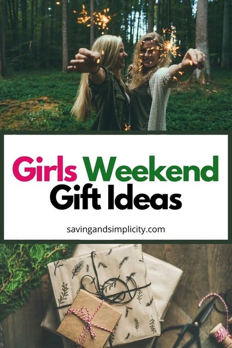 Girls weekend is one of the most highly anticipated weekends of the year. No matter your budget or where you are headed discover tips and tricks to help make your girls getaway amazing. Plus what to pack, girls weekend activities and your must have girls weekend gift ideas. Girls Cabin Weekend Ideas, Girls Getaway Weekend Gifts, Ladies Weekend Ideas, Girls Weekend Food, Girls Weekend Ideas, Girls Weekend Gifts Bags, Girls Trip Gifts Bags, Cabin Weekend, Weekend Packing