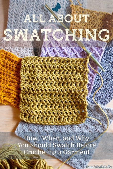 All About Crochet Swatching - Crochet Stitch Swatches, Accordion Folder, Yarn Organization, Crochet Classes, Crochet Symbols, Extra Yarn, Crochet Tips, Garment Pattern, Fiber Artist