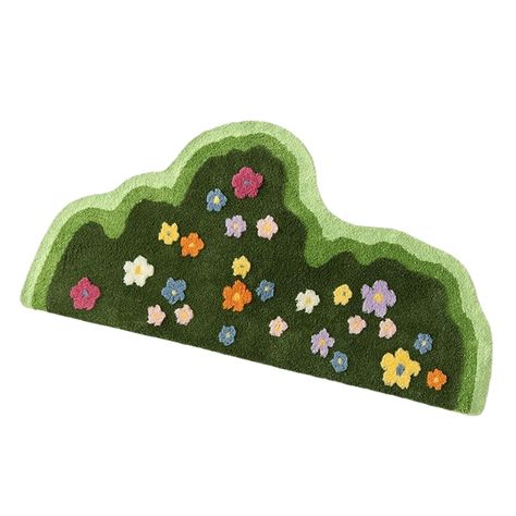 PRICES MAY VARY. 【Gift】: Bedside rug is suitable for ideal gift choice for family, friends and children. Also beautiful home decor art decor rugs. 【Compact Size】: Plants flower rug is medium size, suitable for placing under your sofa or bed, add a of color and a touch of nature to your living space. 【Non Slip】: The non slip bottom design floor carpet will not move easily when placed on the floor, making it ideal for families with children and pets. 【Material】: Irregular area rug is made of polye Cool Rugs For Teens, Funky Area Rugs In Living Room, Dark Green Bath Mat, Green Tufted Rug, Bed Bath And Beyond Rugs, Colorful Bedroom Decor Ideas, Asthetic Rug, Small Tufted Rug, Cute Bedroom Rugs