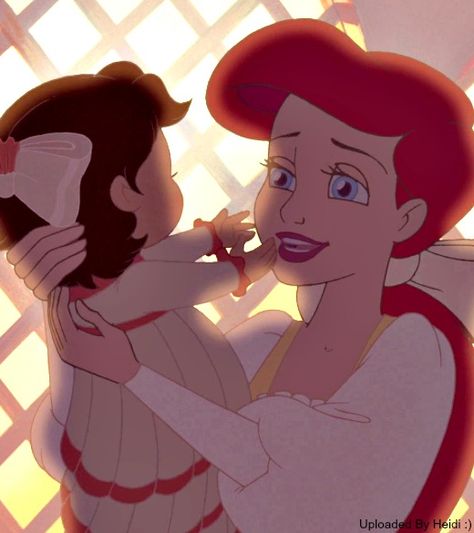 Ariel and Melody Ariel And Melody, Ariel Bebe, Pirates Ship, Ariels Sisters, Ariel Pictures, Disney Videos, Mother Daughter Art, Cinderella 2015, Disney Fanart