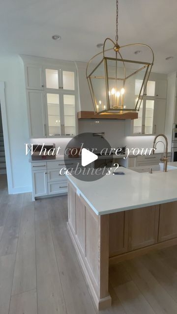 White Oak Kitchen Island Ideas, Kitchen White Oak Island, White And White Oak Kitchen Cabinets, White Kitchen With White Oak Island, White Kitchen With Oak Island, Stained Island White Cabinets, White Oak Island Kitchen, White Oak Kitchen Island, Alabaster Cabinets