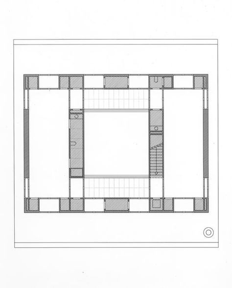 Oswald Mathias Ungers | Casa Sin Atributos [Haus ohne Eigenschaften] | Colonia, Alemania | 1994-1995 Embassy Architecture, Embassy Floor Plan, Modern Architecture In Historic Context, Historic Intervention Architecture, Embassy Building Architecture, Architect Drawing, School Plan, Courtyard House, Architecture Plan