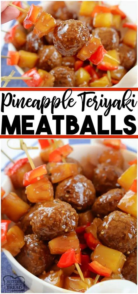 Hawaiian Teriyaki Meatballs, Pineapple Terriaki Chicken Meatballs Recipe, Amylu Chicken Pineapple Meatballs Recipes, Teriyaki Pineapple Chicken Meatballs, Bbq Supper Ideas, Pineapple Meatballs Crockpot, Aidells Teriyaki Pineapple Meatballs, Meatball Pineapple Smokies, Teriyaki Meatballs Crockpot