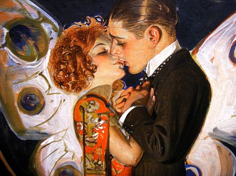 * J.c Leyendecker, Jc Leyendecker, 캐릭터 드로잉, Norman Rockwell, Classical Art, Butterfly Art, Guardian Angel, Old Art, Painting Illustration