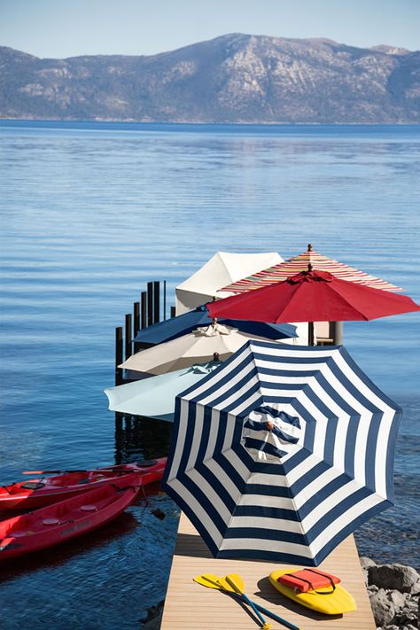 Seaside Style, Lake Living, Under My Umbrella, Beautiful Sea, Beach Umbrella, Outdoor Umbrella, Summer Dream, Foto Inspiration, Vintage Summer