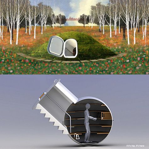 The Groundfridge Is A Pre-Fab Underground Cellar That Stays Cool Without Electricity - if it's hip, it's here Underground Cellar, Casa Hobbit, Underground Shelter, Earthship Home, Root Cellar, Unique Shelves, Underground Homes, Wood Building, Survival Shelter