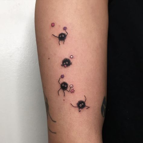 Studio Ghibli Tattoo, Ghibli Tattoo, Soot Sprites, Cute Little Tattoos, Best Friend Tattoos, Dainty Tattoos, Aesthetic Tattoo, Dream Tattoos, Friend Tattoos