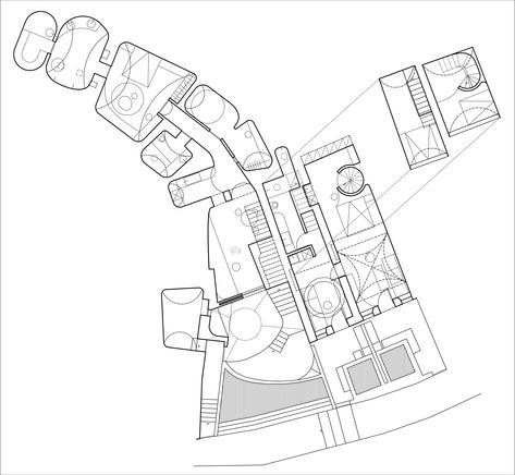 Kapsimalis Architects refurbishes Santorini cave house Kapsimalis Architects, Imerovigli Santorini, Greece Architecture, Architectural Ideas, Bamboo House Design, Cave House, Bamboo House, Santorini Island, Layout Architecture