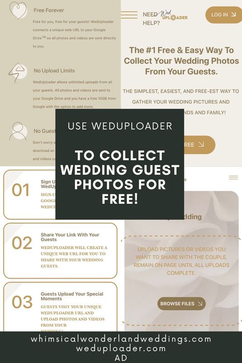 You may have a professional wedding photographer at hand to snap your wedding in all its glory. But, how about collecting your guest's wedding photos and videos? Just how do you access those and give them somewhere to upload images? And for free? There is a way! And it's called WedUploader. Hooah! #weddingphotos #weddingfreebie How To Share Wedding Photos, Wedding Guests Photos, Wedding Freebies, Wedding Photo Sharing, Halloween Baby Shower Theme, Bloc Party, Photo Sharing App, December Wedding, Wedding Essentials