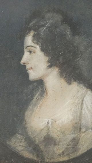 James Sharples (1751–1811), Portrait of Elizabeth Schuyler Hamilton seated in profile with her head turned to the left. Pastel on paper dating ca 1795, image size 7" x 9.5". PAINTER: Sharples, James (1751-1811) (attributed to) SUBJECT: Hamilton, Alexander, Mrs. (Elizabeth Schuyler) MEDIUM: Pastel on paper CONTROL NUMBER: IAP 9D640263 DATA SOURCE: Art Inventories Catalog, Smithsonian American Art Museums… Elizabeth Schuyler Hamilton, Alexander And Eliza, Elizabeth Schuyler, Hamilton Painting, Elizabeth Hamilton, Eliza Hamilton, Eliza Schuyler, History Literature, Alexander Hamilton