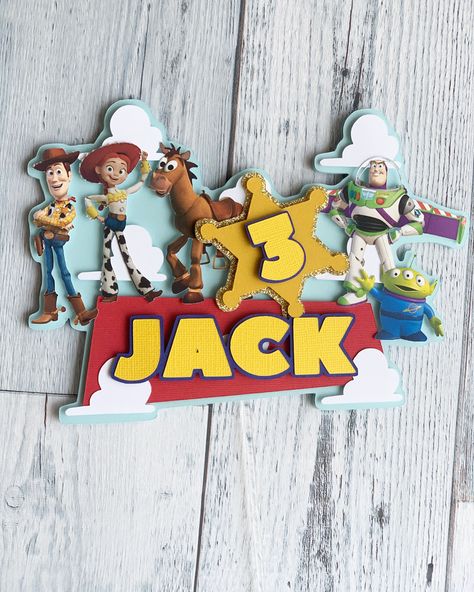 Two Infinity And Beyond Cake Topper, Toy Story Cake Topper, Toy Story Birthday Banner Diy, Woody Cake Topper, Toy Story Banner Birthday, 3d Cake Toppers Disney, Custom Birthday Decorations, Cake Wallpaper, 3d Cake Toppers