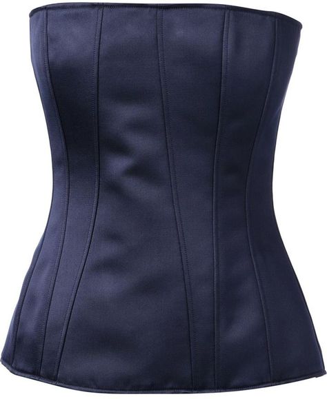 Navy Corset by Givenchy. Buy for $1,080 from farfetch.com Strapless Shirt, Blue Corset, Strapless Bustier, Navy Blue Top, Navy Blue Shirts, Strapless Corset, Blue Crochet, Bustier Top, Dressy Tops