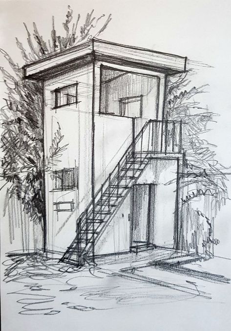 Pencil Art Drawings Buildings, Simple Pen Drawings Easy, Easy Building Drawings, Architect Painting, Buildings Sketch Architecture, Perspective Building, Croquis Architecture, Architecture Drawing Sketchbooks, Perspective Drawing Architecture