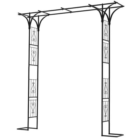 PRICES MAY VARY. Durable & Sturdy: Made of upgraded thickened iron and rustproof material, the garden arch is sturdy and durable for years of use in all kinds of outdoor weather. Superior Stability: 4 ground stakes(Included) of the garden arbor can be inserted into the ground and remain stable even in strong winds. Thickened support tubes and solid bolted connections provide extra strength and stability. Easy to assemble: Comes with detailed instructions, you can simply install the garden arch t Outdoor Archway, Climbing Plants Outdoor, Arch Arbor, Wedding Ceremony Decoration, Courtyard Patio, Garden Arch Trellis, Garden Archway, Arch Trellis, Plants Outdoor