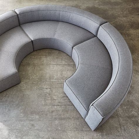 Curved Sectional, Custom Sectional Sofa, Block Table, Custom Sectional, Upholstery Foam, Bolster Cushions, Gus Modern, Modern Sectional, Simplest Form