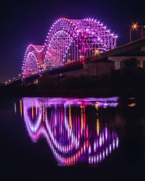 Memphis Tennessee Aesthetic, Memphis Aesthetic, Memphis Bridge, Puzzle Night, Braces Tips, Memphis City, Mood Bored, Downtown Memphis, Road Bridge