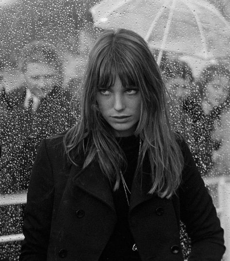 Jane Birkin Aesthetic, Birkin Aesthetic, Jane Birkin, A Black, Long Hair, A Woman, Black And White, Hair, White