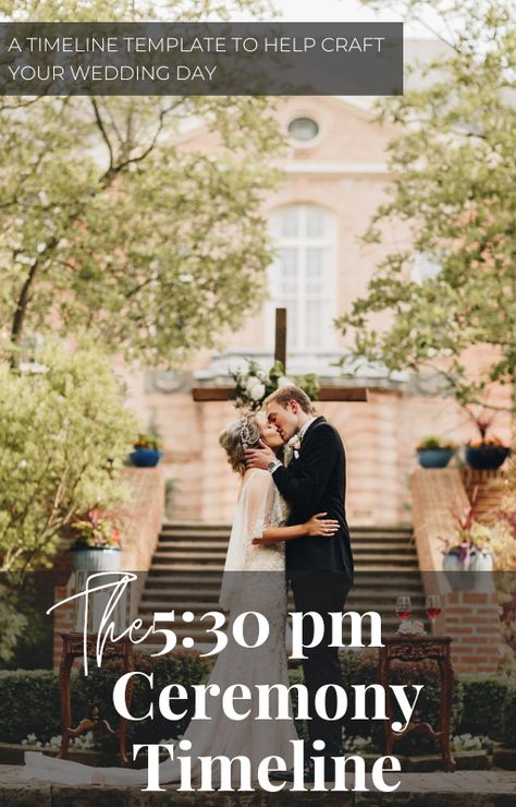 I have crafted starting in the morning to evening a template for the 5:30 pm ceremony start time. There are many factors that need to be considered when plugging in your times, but I think this is a great starting point for clients to use as a frame of reference. Enjoy! Wedding Day Timeline 5:30 Ceremony, Wedding Timeline Day Of 5pm Ceremony, Ceremony Timeline, Wedding Day Timeline, Wedding Timeline, Planning A Wedding, Plan Your Wedding, In The Morning, The Morning