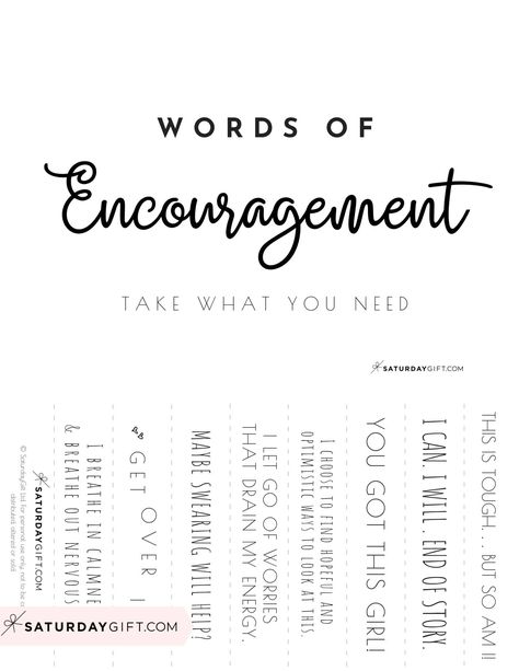 Looking for words of encouragement to say to your friend or loved one (or yourself)? Here are 44 words of encouragement & quotes + printable Words Of Encouragement Quotes, Quotes Printable, Take What You Need, Say Word, Beacon Of Hope, Breath In Breath Out, Make Up Your Mind, Spoken Word, Printable Quotes