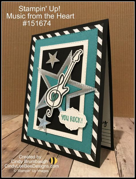 Make A Frame, Musical Cards, Bee Designs, Valentine Cards Handmade, Birthday Stamps, Masculine Birthday Cards, Up Music, Heart Stamp, Handmade Valentine