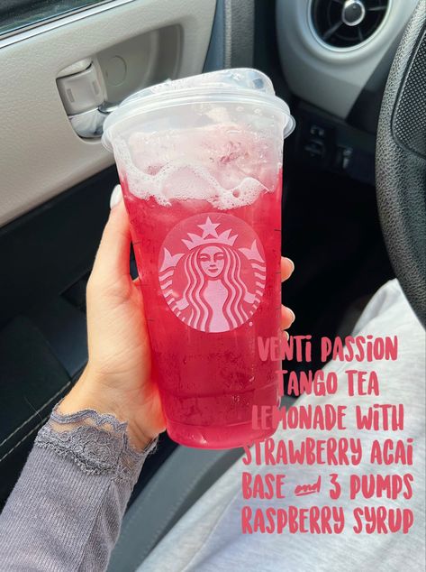 Iced Passion Tango Tea Starbucks Order, Iced Passion Tango Tea Lemonade, Starbucks Iced Passion Tango Tea, Passion Tango Tea Starbucks Order, Iced Passion Tango Tea Starbucks, Passion Tango Tea Starbucks, Fruity Starbucks, Starbucks Specialty Drinks, Starbucks Copycat Recipes Drinks