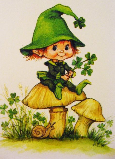 Vintage Irish Leprechaun Card St Patricks Day Pictures, Saint Patricks Day Art, Fete Saint Patrick, St Patricks Day Quotes, St Patricks Day Cards, Pink Hats, Irish Leprechaun, St Patrick's Day Decorations, Irish Blessing