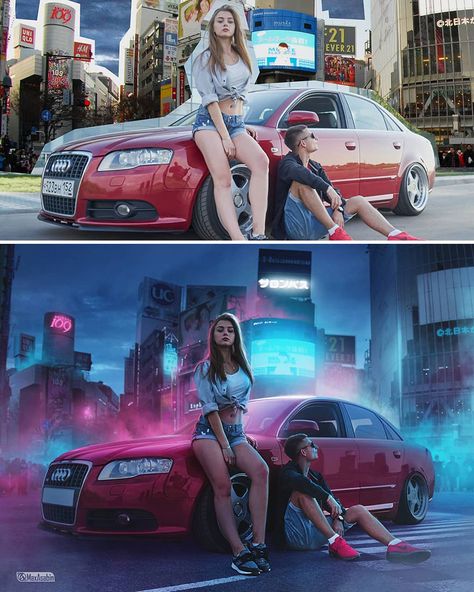 You Will Be Surprised By This Russian Artist's Photoshop Skills (New Pics) Photoshop Design Ideas, Photoshop Pics, Graphic Design Photoshop, Photo Editing Photoshop, Photoshop Art, Matte Painting, Russian Artists, Photoshop Photography, Photo Retouching