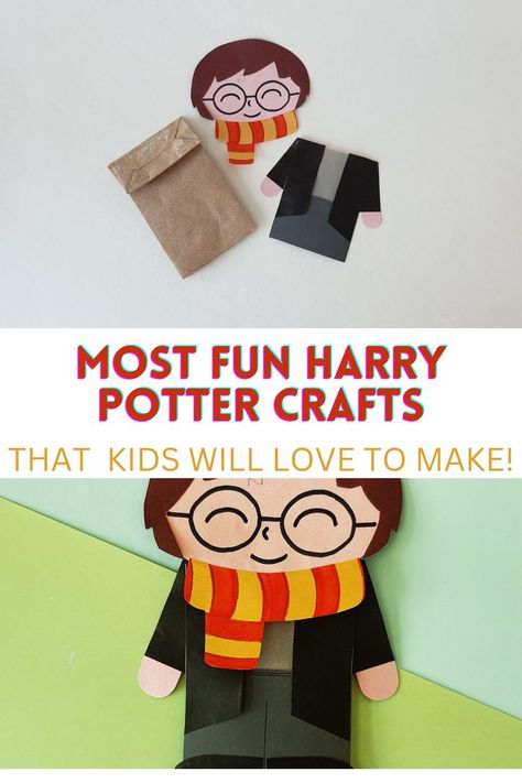 DIY harry potter crafts easy how to make paper bag Harry Potter puppet for kids! Harry Potter Crafts Easy, Harry Potter Puppets, Harry Potter Crafts For Kids, Scenes From Harry Potter, Harry Potter Paper, Harry Potter Craft, Make Paper Bag, Contact Paper Crafts, Diy Harry Potter Crafts