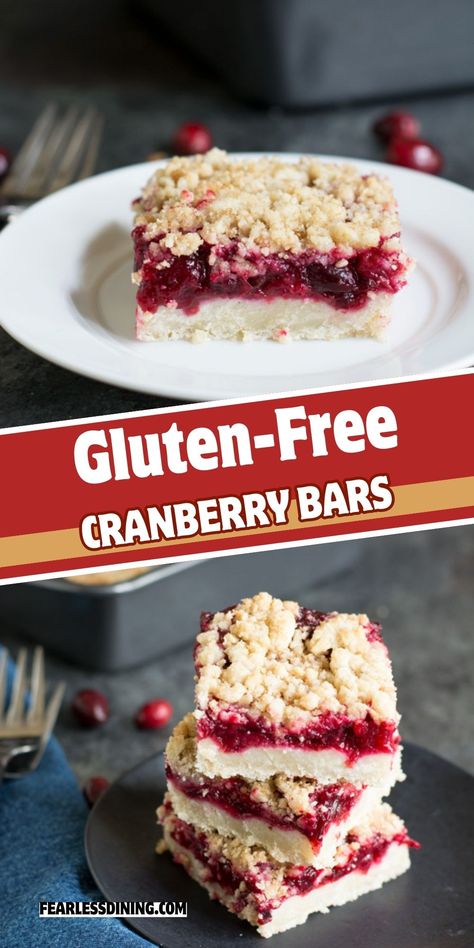 Gluten Free Snack Bars Recipes, Gluten Free Cranberry Bars, Gluten Free Dainties, Gluten Free Raspberry Bars, Gluten Free Cranberry Cookies, Gluten Free Dessert Thanksgiving, Gluten Free Cranberry Recipes, Gluten Free Desserts For Christmas, Gluten Free Mini Desserts