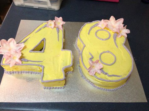 An elegant 48th birthday cake 48th Birthday Cake, 48th Birthday, 48 Birthday, Flower Box Gift, Fun Birthday Party, Birthday Cake Ideas, Birthday Cake With Candles, Cake Pictures, Cake Images