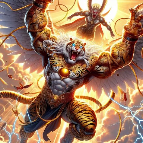 Tiger Barbarian, Tiger Monster Concept Art, Fantasy Tiger Warriors, Giant Tiger Fantasy Art, Magical Tiger Fantasy Art, Lion Artwork, Skeleton Illustration, Tiger Wallpaper, Fantasy Concept Art