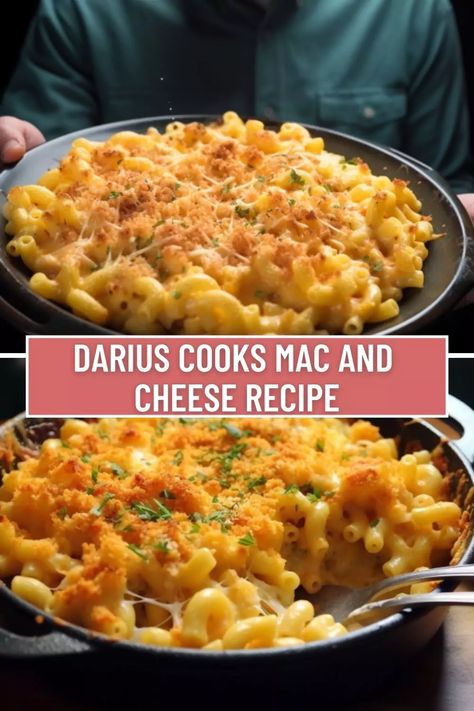 Learn how to make the best and creamiest mac and cheese with this easy recipe by Darius Cooks. Perfectly cooked pasta coated in a rich, gooey cheese sauce that will have you coming back for seconds. Creamiest Mac And Cheese, Darius Cooks, Cheesy Mac And Cheese, Cooked Pasta, Creamy Mac And Cheese, Cheese Cubes, Mac And Cheese Recipe, Cheese Dishes, Gooey Cheese